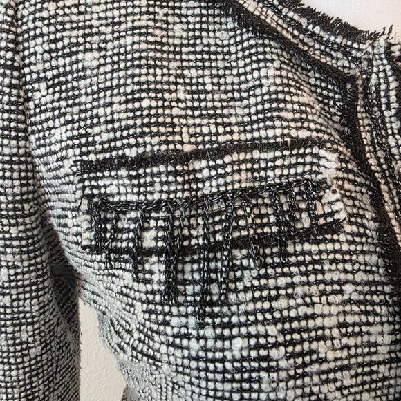 Sans Souci Beaded Tweed Blazer Sz L - Picture 4 of 6